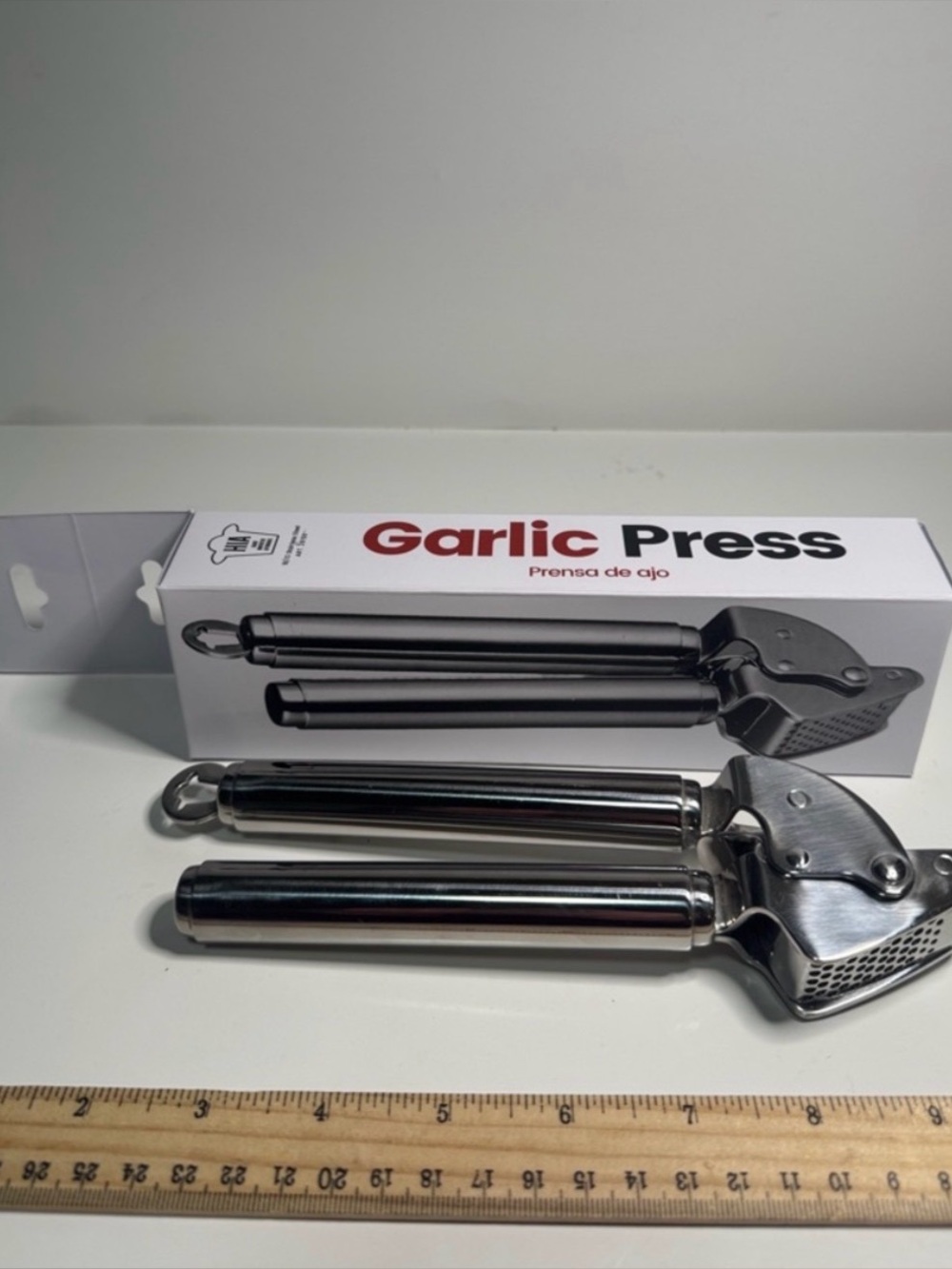 Garlic Press Stainless Steel Garlic Press NIB